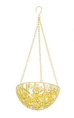 4x Vaso Pensile Farfalla Giallo D 25