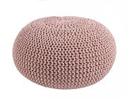 Pouf intrecciato rosa arredare design cm 80