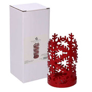 Round red snow flake metal cup holder cm ø8h20