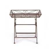 Tavolino rustico in metallo rettangolare marrone Melanie