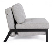 Divano letto salvaspazio un posto in tessuto Beige HAYDEN 95x96x h79 cm