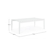 Tavolino Calypso bianco 110x60 cm