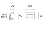 Incasso Liscio 3W Led 4000K  linea spina  alluminio