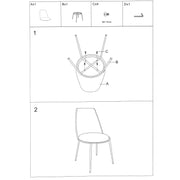 Sedia design  velluto e metallo  rotterdam grigio