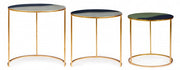 Set 3 tavolino in metallo stile atmosphere