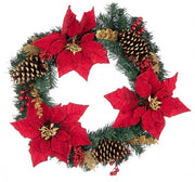 4x Corona Josie Poinsettia Rosso D55