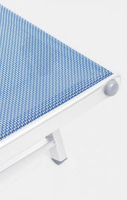 Lettino alluminio con ruote blu Cross cm 65 x 196 x 62