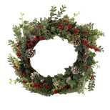 Round red plastic crown cm ø55