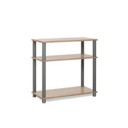 Mobile porta TV scaffale 3 ripiani rovere sonoma e alluminio 60x29,5xh.57,3 cm