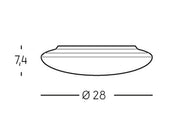 Plafoniera 24W Led 4000K  linea orchid  bianco