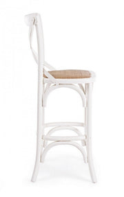 Sgabello rustico Bar Cross bianco