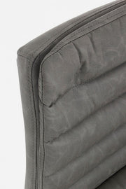 Sgabello bar Connor grigio scuro in ecopelle vintage