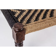 Panca etnica in legno Nero KHAT TAMIL 176x86x h46 cm
