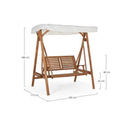 Dondolo 2 posti da esterno 185x112x188h cm