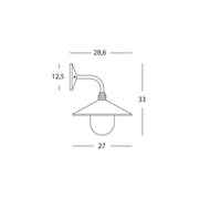 Applique In Basso E27 linea spectre bianco