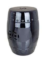 Sgabello Sfinge Blues in ceramica