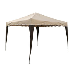 Gazebo de jardin pliable portable beige 3 x 3 mt