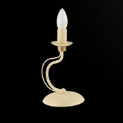 Lumetto in ferro Avorio Decape rifinitura Oro una luce 17x h27 cm