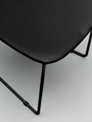 4x Sedia in similpelle e seduta nera 47,5x45,5x89h cm