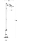 Struttura in alluminio pressofuso verniciato bianco, adatta per lampade a risparmio energetico grafite