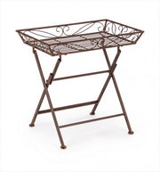 Tavolino rustico in metallo rettangolare marrone Melanie