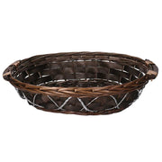 Cesta vimini noce ovale cm45/49x35h12