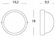 Plaf.Piccola E27  linea industriale tonda  bianco