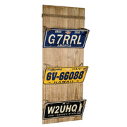 Portalettere legno targa 3 cassetti cm30x81x13