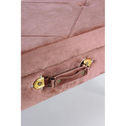 Panca in velluto con contenitore Rosa Antico POLINA 80x34x h42 cm