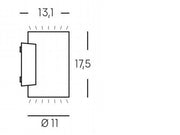 Lampada da Parete in Alluminio Pressofuso con Diffusori in Vetro Trasparente - 20W - 2620 Lumen - Classe E - Luce Calda bianco