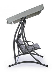 Dondolo in acciaio due posti Antracite GRELY 145x120x h185 cm