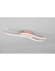 Plafoniera Soffitto Moderna 3 Bacchette Led 4000k Route Oro Rosa Trio Lighting