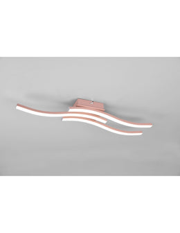 Plafoniera Soffitto Moderna 3 Bacchette Led 4000k Route Oro Rosa Trio Lighting