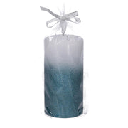 Candela paraffina led azzurro cm ø7,5h15