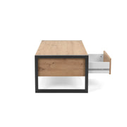Tavolino salotto con cassetto quercia antracite cm 100x 55 x 40 h