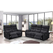 Divano 3 posti con 2 recliner elettrici grigio scuro L 198 x P 92 x H 109 cm