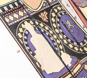 Stampa su legno con tela multicolor 60x100 cm