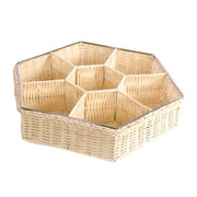 Cestina portasalatini rattan hotel 7 scomparti esagonale cm39xh8x35