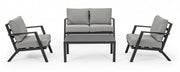 Set da giardino salotto antracite YK13 4 pezzi