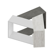 Tavolo da salotto Trio colore cemento bianco