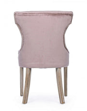 Sedia classica Azelia Woodrose in velluto