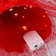 Puntale led tessuto bambolina rosso cm6x14h30