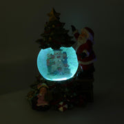 Santa Claus resin led glass ball with music cm16x15h25