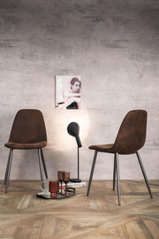 4x Sedia in Similpelle 44cm x 50cm H. 84cm