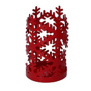 Round red snow flake metal cup holder cm ø8h20