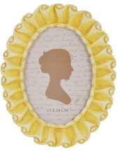 Portafoto ovale giallo grande te-2206 cm. 19,3 x 2,2 h 23,7