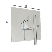 Miscelatore Bagno Quadra Doccia Cromato 16 cm x 16 cm x 6,6 cm