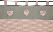 Tenda rosa decoro cuori st-0400 cm. 154x 260
