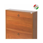 Scarpiera Slim Noce Antico in legno nobilitato 3 ribalte cm 108x65x15