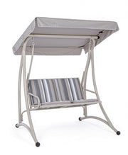 Dondolo in acciaio due posti Avorio GRELY 145x120x h185 cm